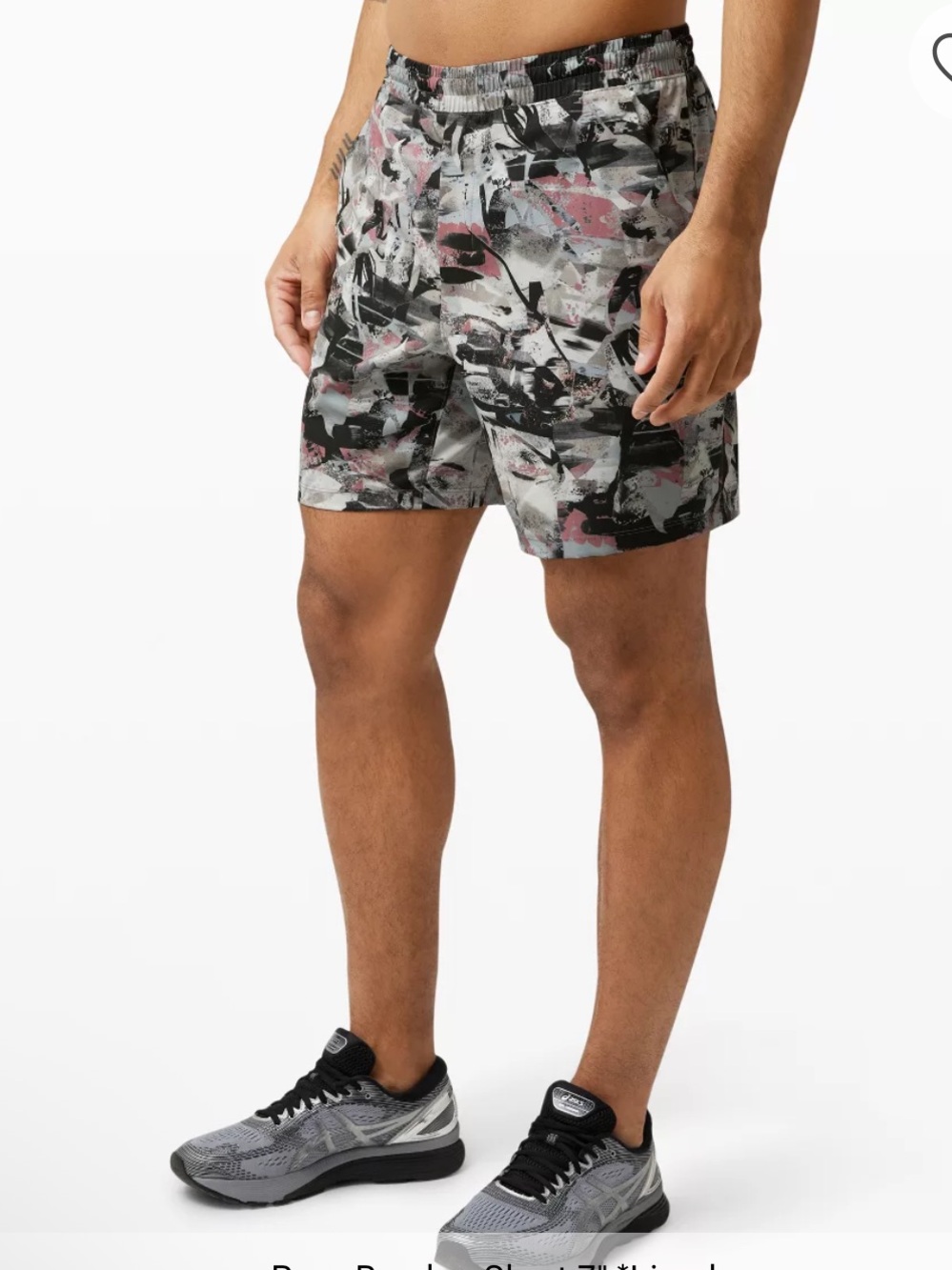 Lululemon Pace Breaker Lined Short 7" Black Multi Color size medium EUC